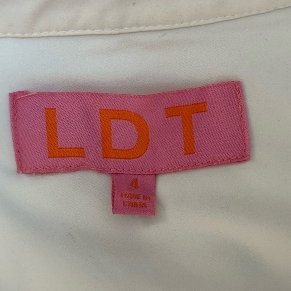 LDT white button down belt loop maxi dress women’s size 4 - Picture 8 of 9